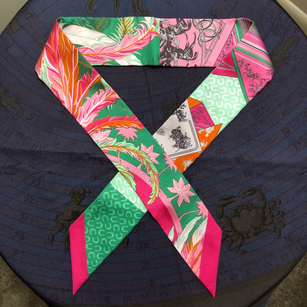 Hermes Cheval Phoenix Silk Twilly